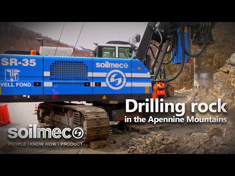 SR-35 Drilling rock in the Apennine Mountains